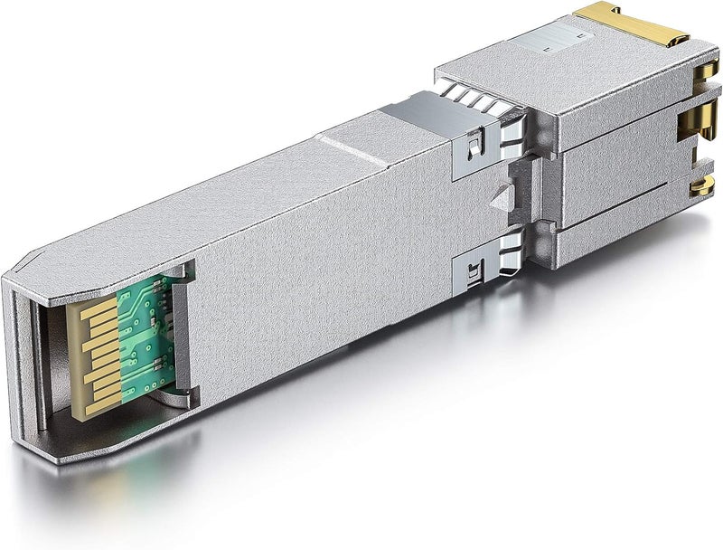 HYFIBER H!Fiber 10Gb SFP+ to RJ45 Module, 10Gbase-T Ethernet SFP+ Copper Transceiver Support 10G/5G/2.5G/1.25G, for Netgear AXM765, MikroTik, Ubiquiti, Unifi, QNAP, D-Link and More, Cat6a/Cat7,30m (98ft) - Image 2